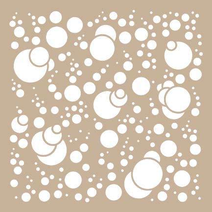 Bubbles 6x6 Stencil