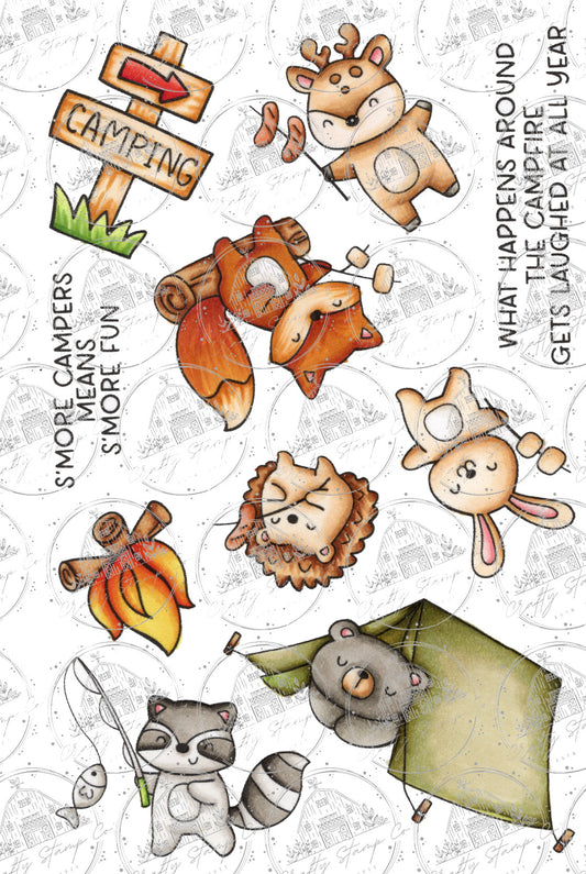 Campfire Critters 4x6 Stamp Set