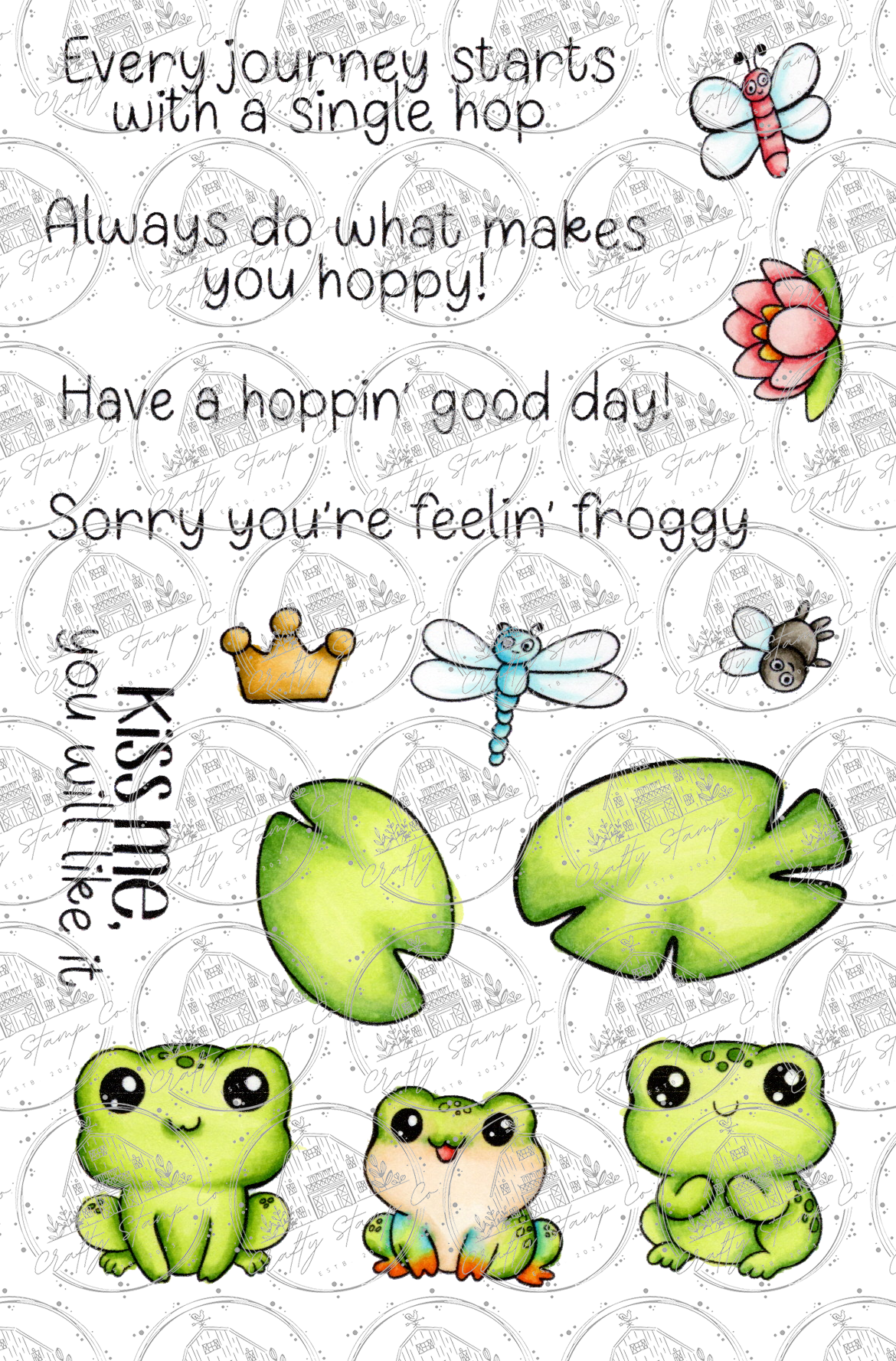 Froggy Quotes 4x6 Stamp Set