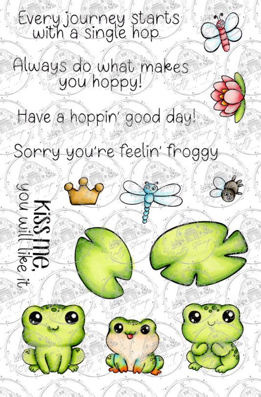 Froggy Quotes 4x6 Stamp Set