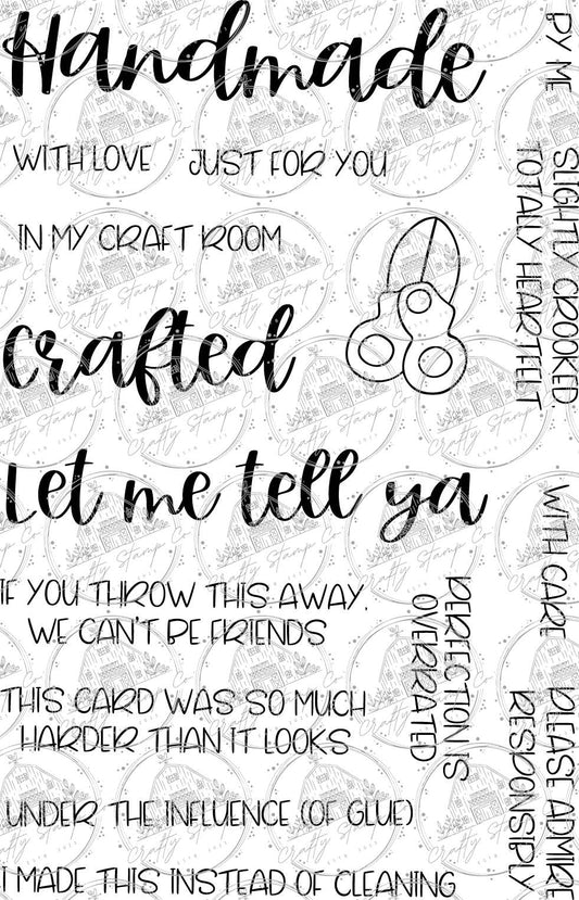 Handmade Sentiments 4x6 Stamp Set