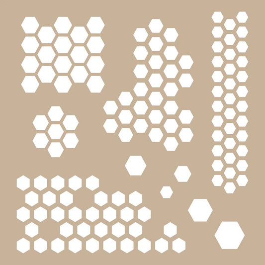 Honeycomb Bits 6x6 Stencil