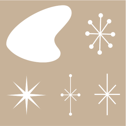 Mid-Century Modern 6x6 Stencil