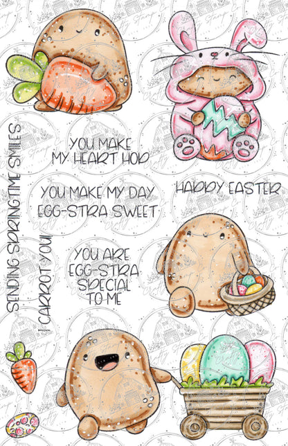 Positive Tate - a Little Egg-stra 4x6 Stamp Set