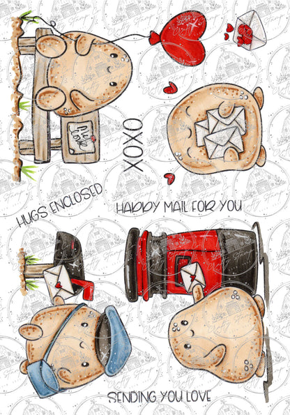 Positive Tate - Love Notes 4x6 Stamp Set