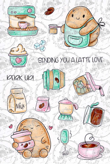 Positive Tate- Perk Up! Stamp Set