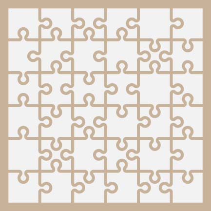 Puzzle 6x6 Stencil