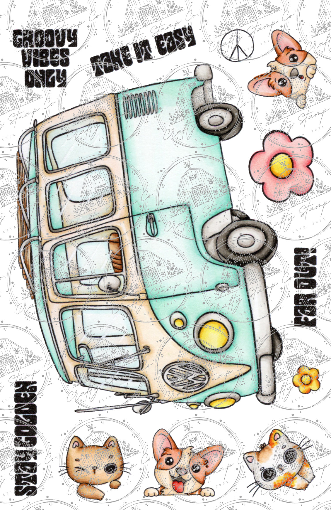 Road Trippin' 4x6 Stamp Set