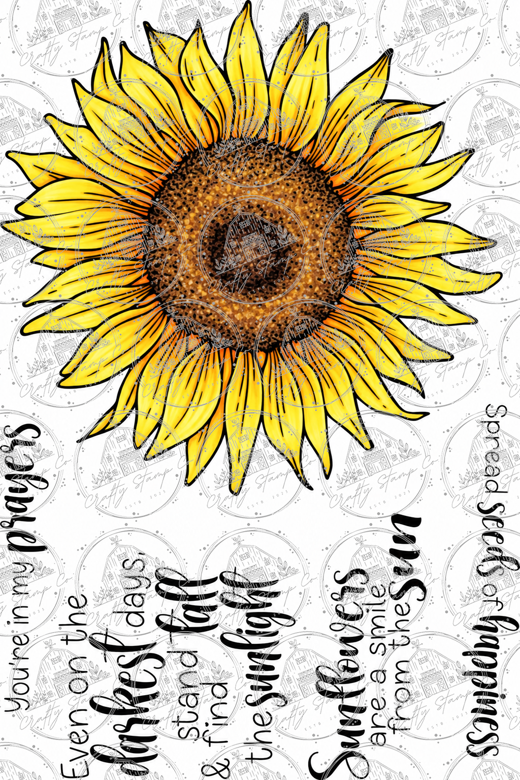 Sweet Thoughts Sunflower 4x6 Stamp Set