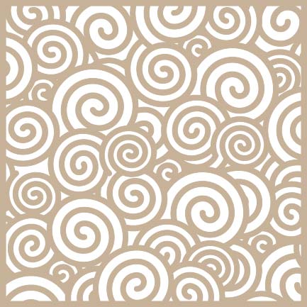 Swirls of Madness 6x6 Stencil