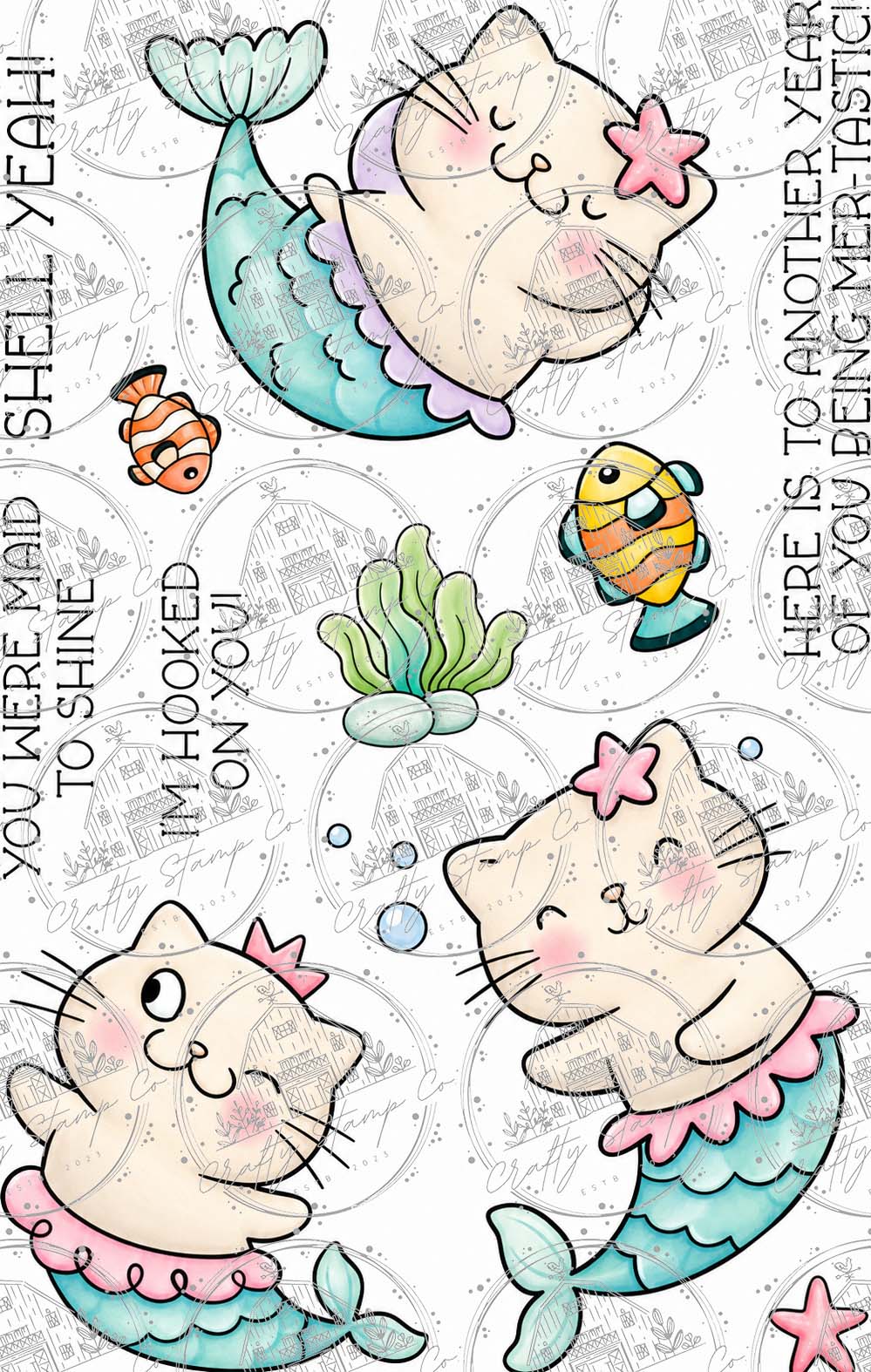Whiskers of the Sea 4x6 Stamp Set