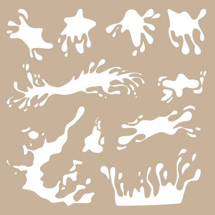 Coffee Splatter 6x6 Stencil