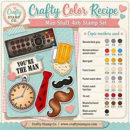 Man Stuff 4x6 Stamp Set