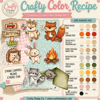 Campfire Critters 4x6 Stamp Set
