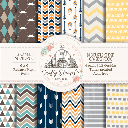For the Gentlemen 6x6 Pattern Paper