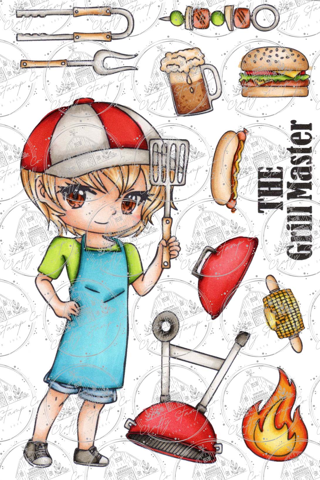 Grill Master 4x6 Stamp Set
