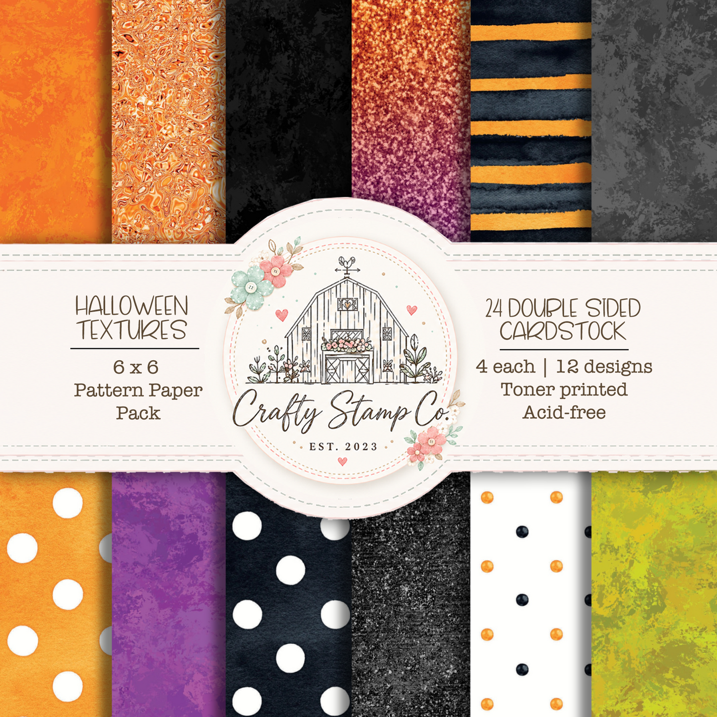 Halloween Textures 6x6 Pattern Paper Pack
