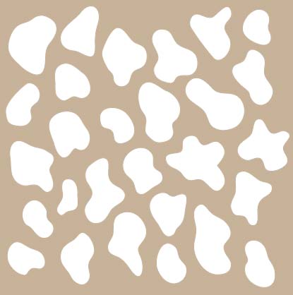 Heifer Spots 6x6 Stencil