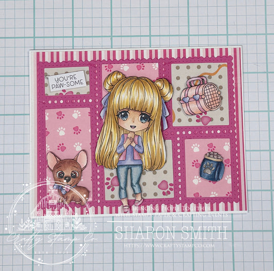 Fur Mama Meadow 4x6 Stamp Set