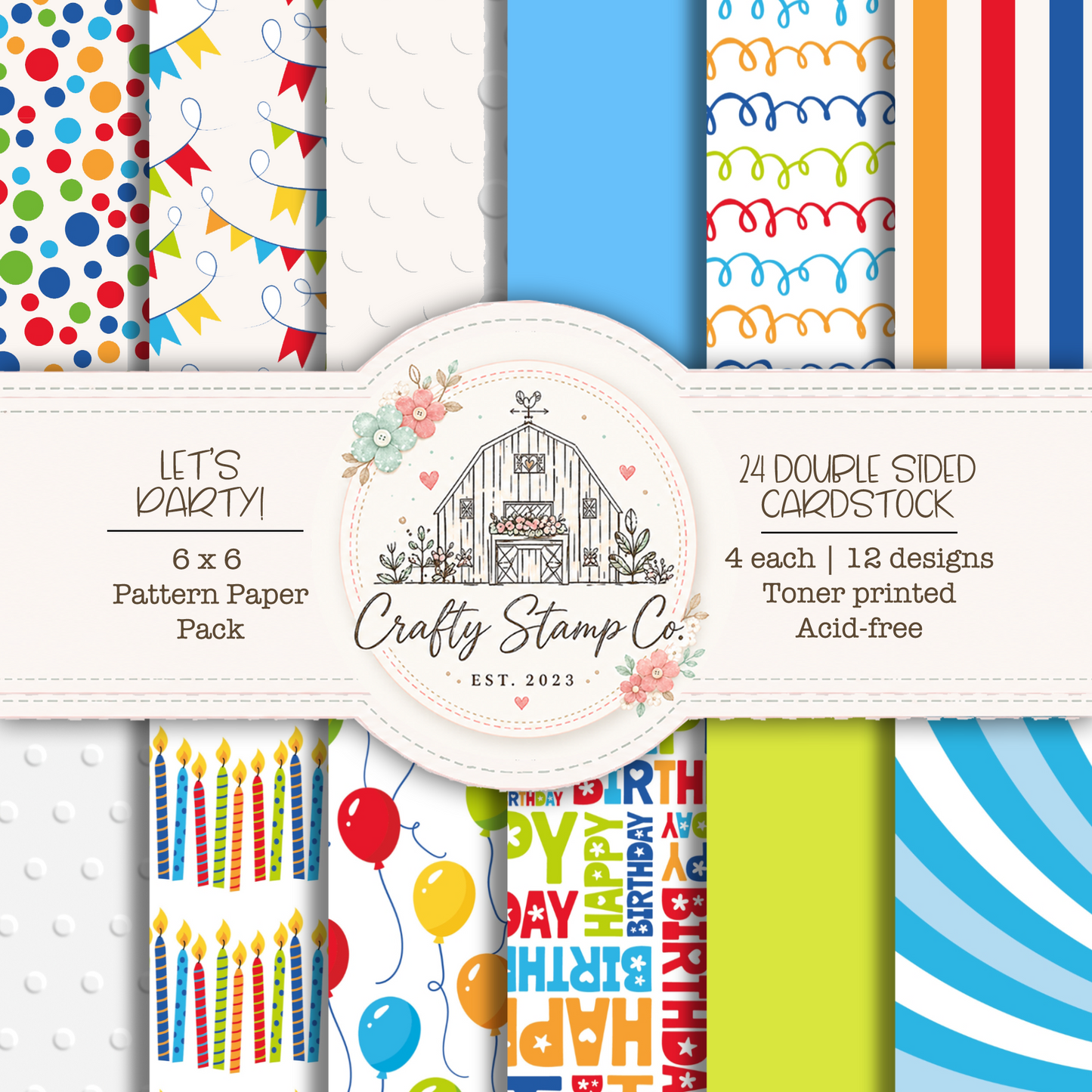 Let's Party 6x6 Pattern Paper Pack