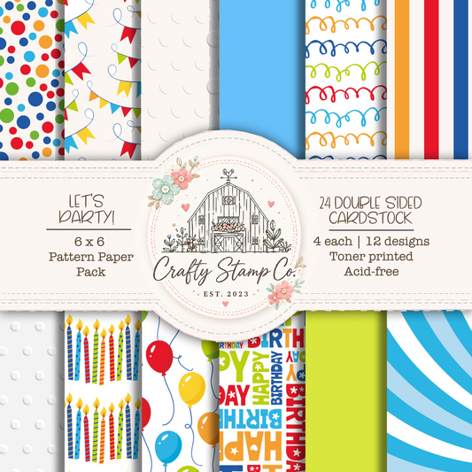 Let's Party 6x6 Pattern Paper Pack