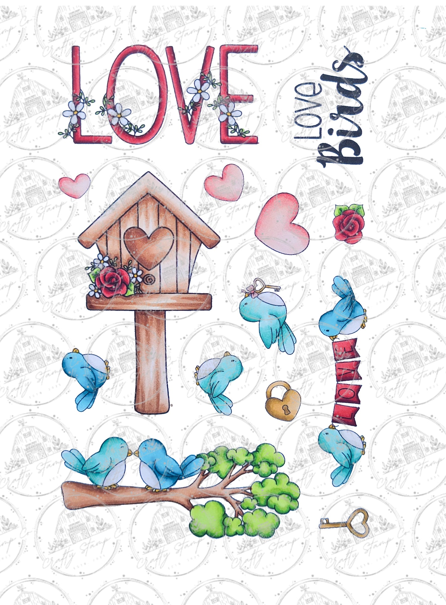 Love is in the Air 4x6 Stamp Set