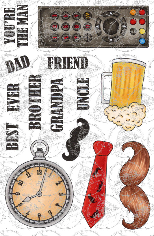 Man Stuff 4x6 Stamp Set