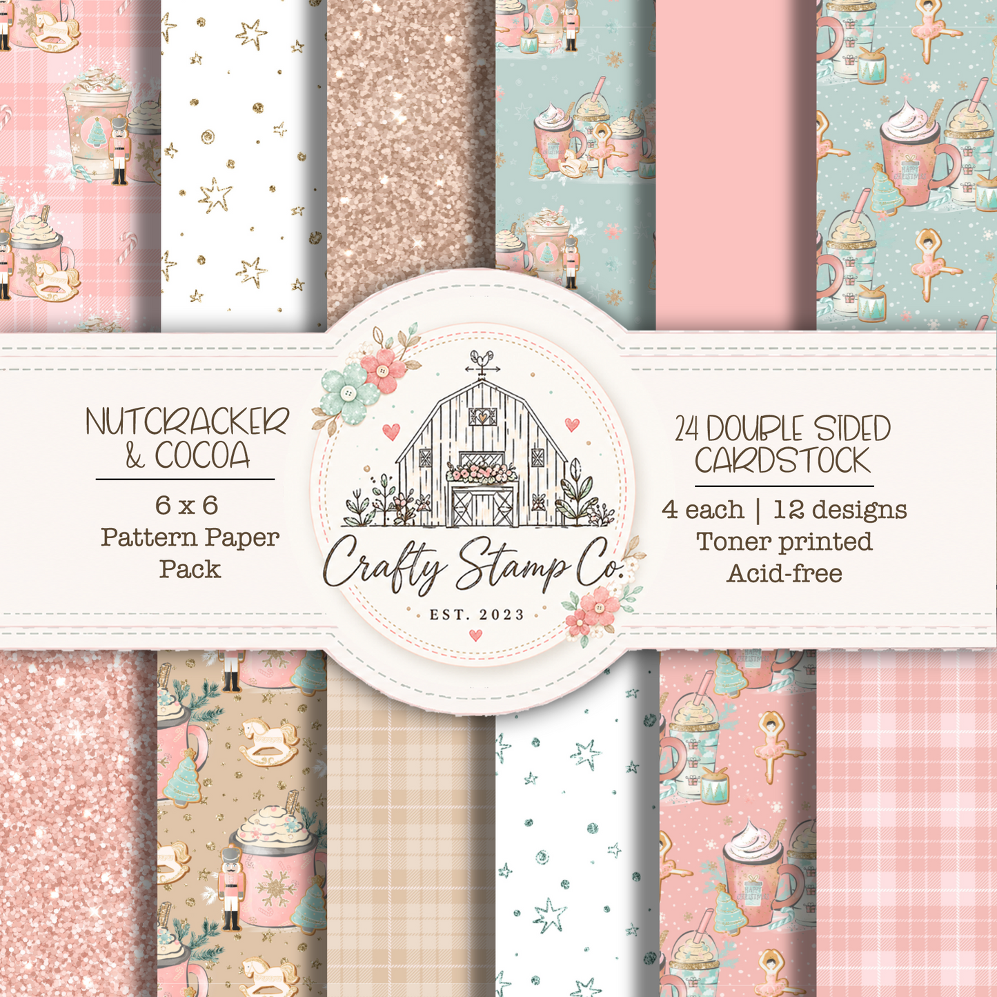Nutcracker & Cocoa 6x6 Pattern Paper Pack