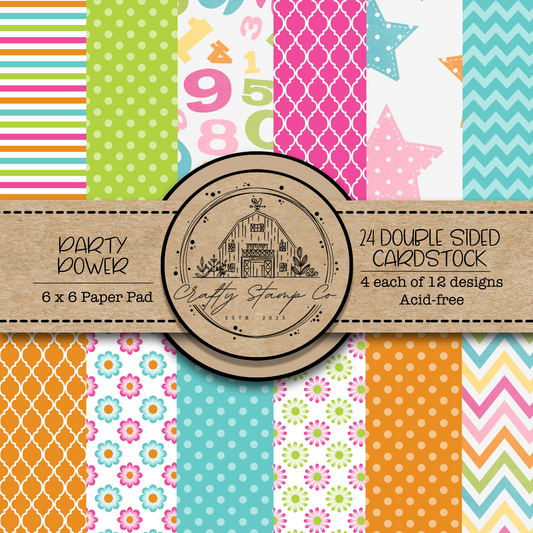 Party Power 6x6 Pattern Paper