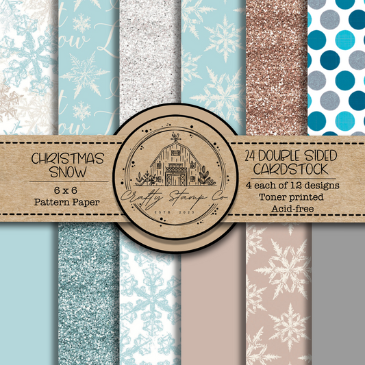 Christmas Snow 6x6 Pattern Paper