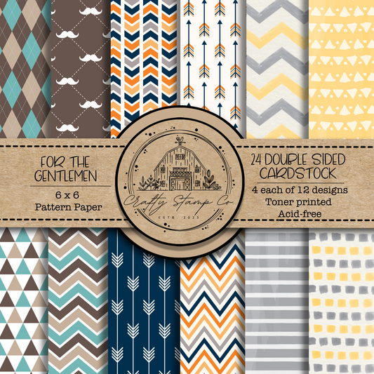 For the Gentlemen 6x6 Pattern Paper