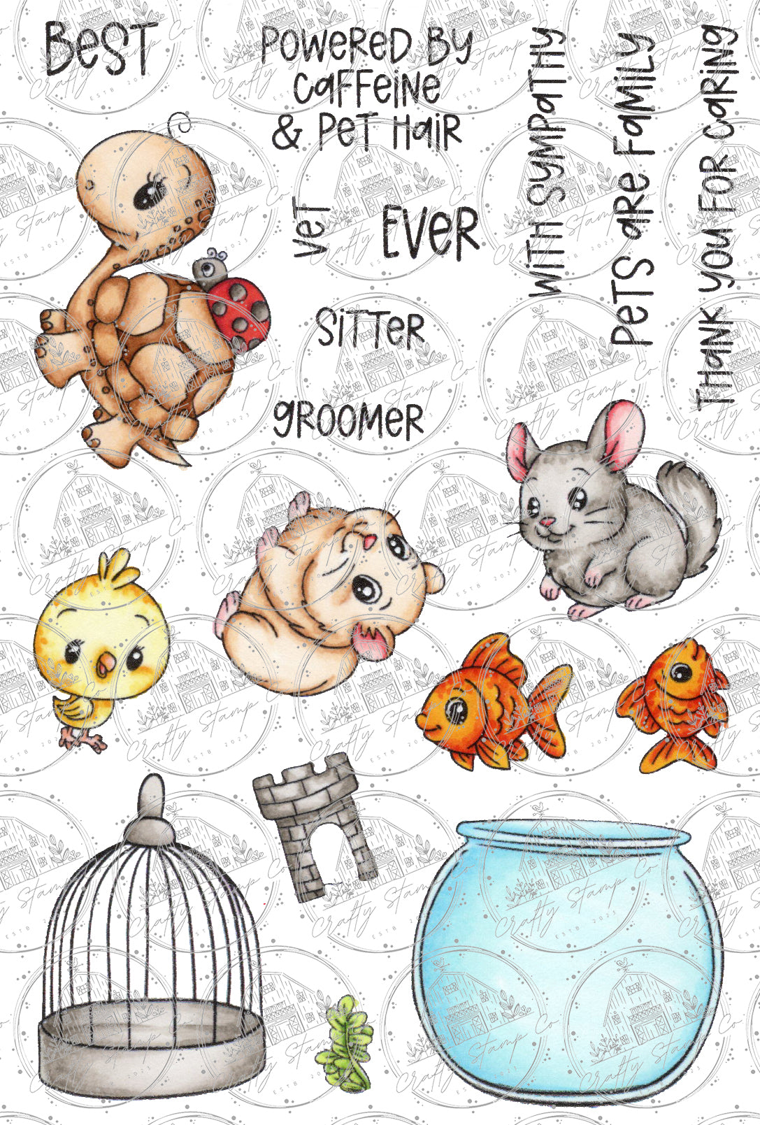 Pets are Family 4x6 Stamp Set
