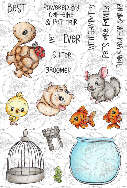 Pets are Family 4x6 Stamp Set