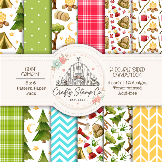 Goin' Campin' 6x6 Pattern Paper