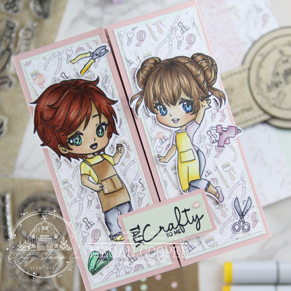 Crafty Friends 4x6 Stamp Set