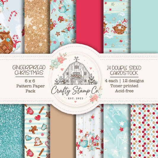 Gingerbread Christmas 6x6 Pattern Paper Pack