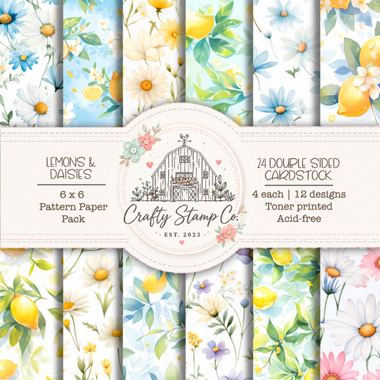 Lemons & Daisies 6x6 Pattern Paper