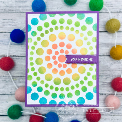 Bubble Color Wheel 6x6 Stencil