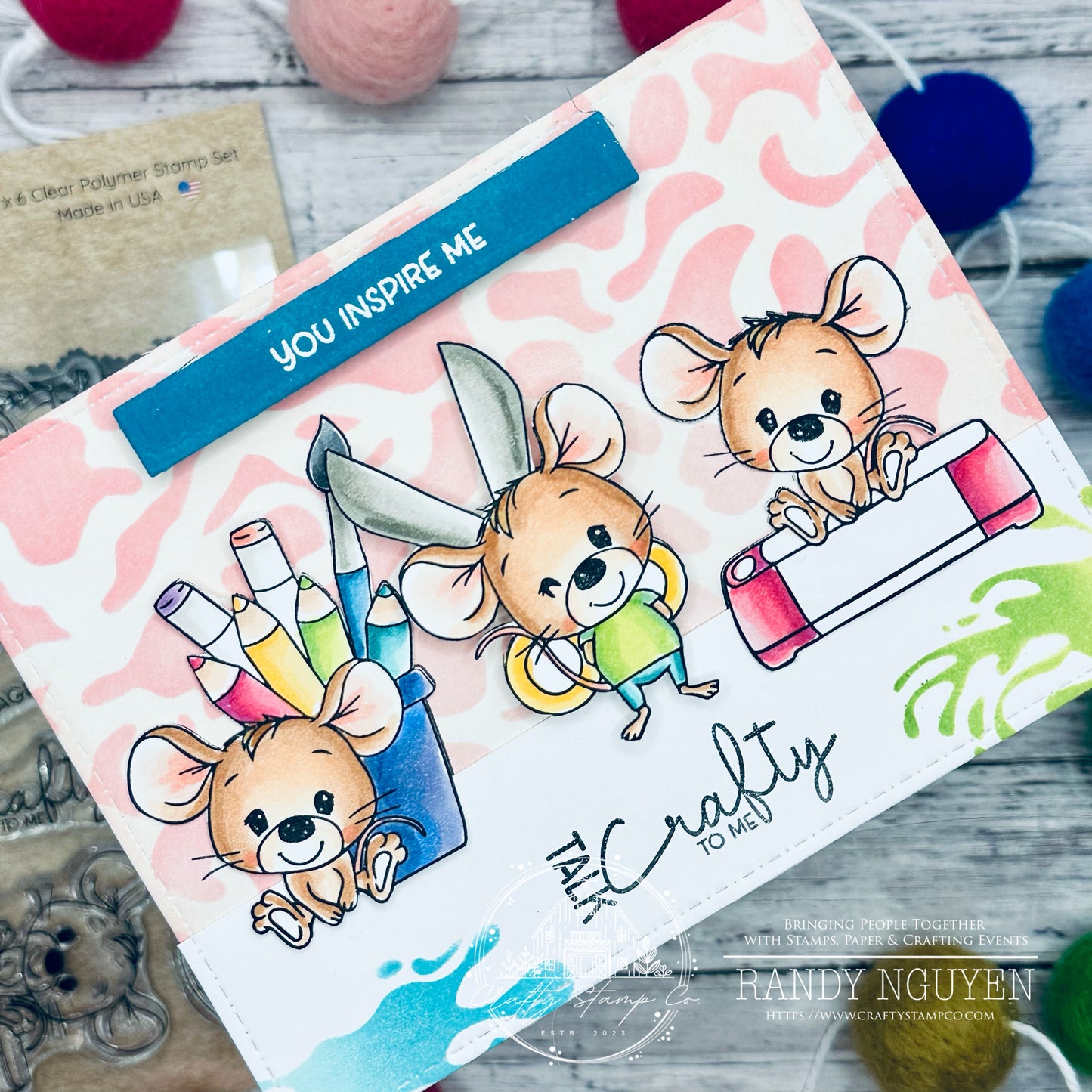 Crafty Mice 4x6 Stamp Set